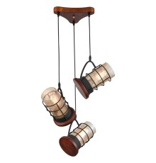 Светильник подвесной Velante 561-706-03 дуб, черный E27 3*40Вт