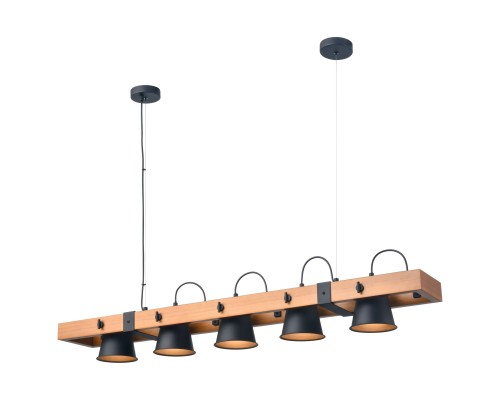 551-703-05 VELANTE Деревянный стиль светильник подвесной, E27, 5x40W