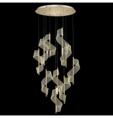 Люстра подвесная светодиодная Wertmark WE452.10.303 HILDA LED 10*14 Вт золото 3200К