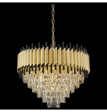 Хрустальная люстра Wertmark WE138.15.403 Cartuccia E14 40 Вт матовое золото, черный