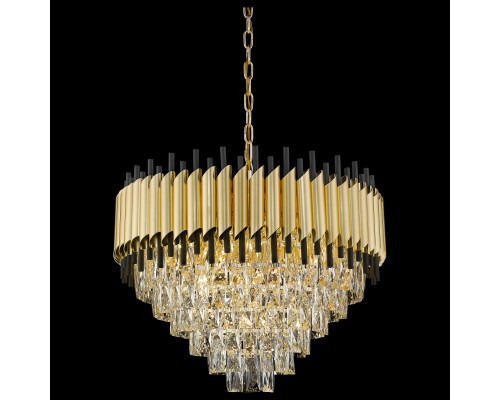 Хрустальная люстра Wertmark WE138.15.403 Cartuccia E14 40 Вт матовое золото, черный