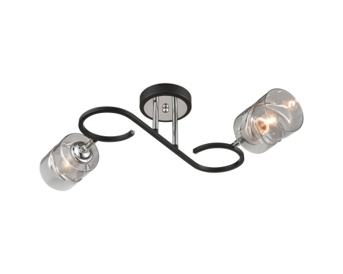 Потолочная люстра Velante 235-107-02 черный, хром E27 2*60Вт