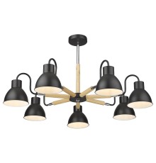 Люстра потолочная Velante 230-023-07 черный, сосна 7*40Вт