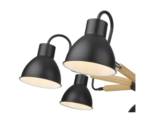 Люстра потолочная Velante 230-023-07 черный, сосна 7*40Вт