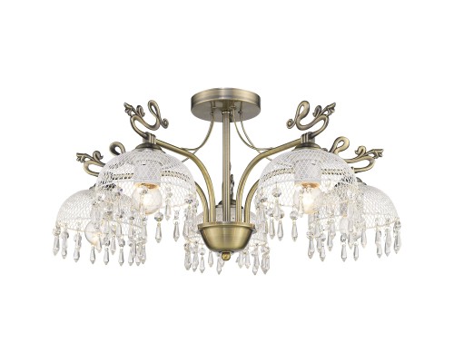 Потолочная люстра Velante 733-507-05 E27 60 Вт бронза, белый