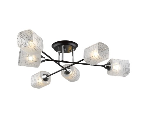 Потолочная люстра Velante 703-127-06 коричневый, хром, белый