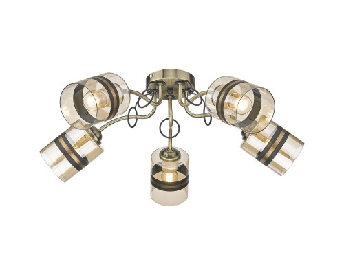 Люстра потолочная Velante 217-507-05 бронза 5*40Вт