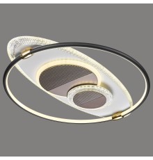 Люстра потолочная светодиодная Velante 438-307-04 LED 27+21+10+6 Вт черный, золото 3000-4500-6000К с пультом