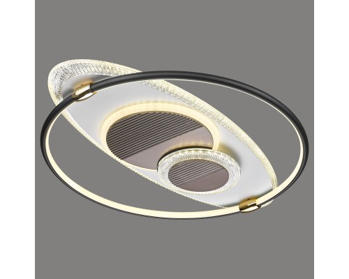 Люстра потолочная светодиодная Velante 438-307-04 LED 27+21+10+6 Вт черный, золото 3000-4500-6000К с пультом