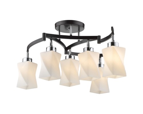 Потолочная люстра Velante 271-127-06 хром, темный венге, белый