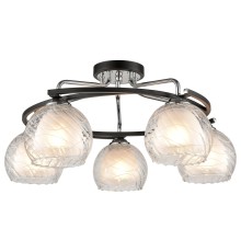 Потолочная люстра Velante 234-107-05 черный, хром E27 5*60Вт