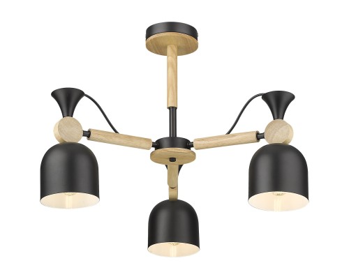 Люстра потолочная Velante 225-023-03 черный, сосна 3*40Вт