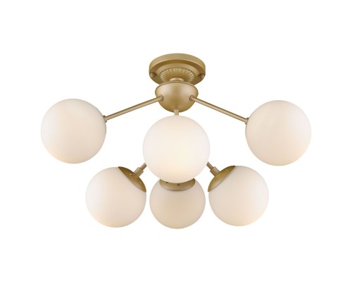 Потолочная люстра Wertmark WE236.06.407 Bolita E27 60 Вт шампанское, белый