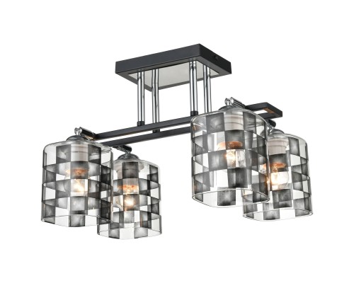 Потолочная люстра Velante 274-107-04 E27 60 Вт хром, черный