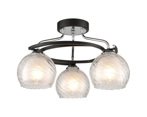 Потолочная люстра Velante 234-107-03 черный, хром E27 3*60Вт