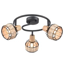 563-717-03 VELANTE Деревянный стиль светильник потолочный, E14, 3x40W