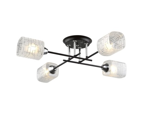 Потолочная люстра Velante 703-127-04 коричневый, хром, белый