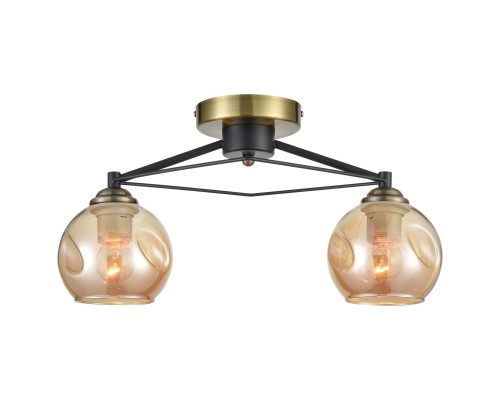 Потолочная люстра Velante 769-527-02 E27 60 Вт бронза, черный, янтарный
