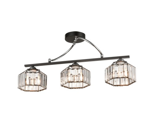 Люстра потолочная Velante 236-107-03 E27 3*60 Вт черный, хром