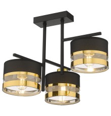 Потолочная люстра Velante 294-307-03 черный, золотистый E27 3*40Вт