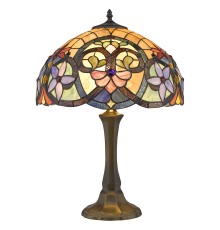 818-804-02 VELANTE Ð¡ÑÐ¸Ð»Ñ Tiffany ÑÐ²ÐµÑÐ¸Ð»ÑÐ½Ð¸Ðº Ð½Ð°ÑÑÐ¾Ð»ÑÐ½ÑÐ¹, E27, 2x60W