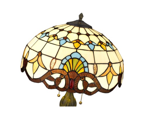 Настольная лампа Тиффани Velante 830-804-02 бронза E27 2*60Вт