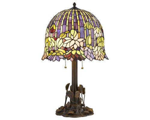 Настольная лампа Тиффани Velante 883-804-02 бронза E27 2*60Вт