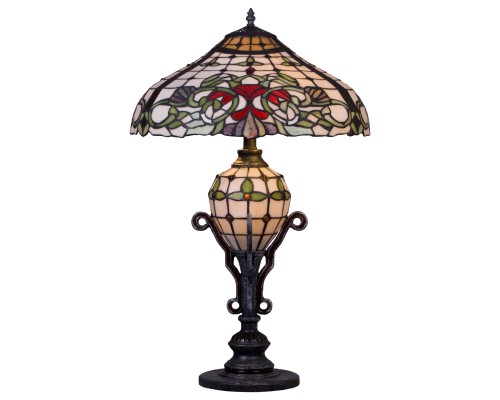 844-804-03 VELANTE Ð¡ÑÐ¸Ð»Ñ Tiffany ÑÐ²ÐµÑÐ¸Ð»ÑÐ½Ð¸Ðº Ð½Ð°ÑÑÐ¾Ð»ÑÐ½ÑÐ¹ E27, 2x60W + E14, 1x25W