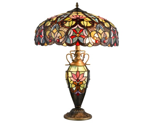 Настольная лампа Тиффани Velante 825-804-03 бронза E27+E14 2+1*60+25Вт