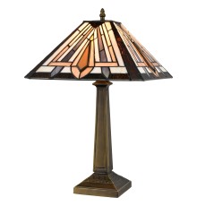 Настольная лампа Тиффани Velante 846-804-01 бронза E27 1*60Вт