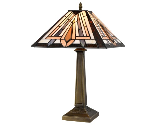 Настольная лампа Тиффани Velante 846-804-01 бронза E27 1*60Вт