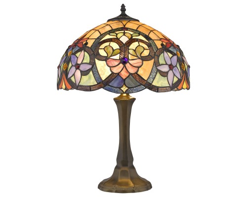 818-804-02 VELANTE Ð¡ÑÐ¸Ð»Ñ Tiffany ÑÐ²ÐµÑÐ¸Ð»ÑÐ½Ð¸Ðº Ð½Ð°ÑÑÐ¾Ð»ÑÐ½ÑÐ¹, E27, 2x60W