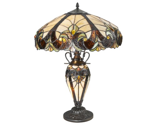 815-804-03 VELANTE Ð¡ÑÐ¸Ð»Ñ Tiffany ÑÐ²ÐµÑÐ¸Ð»ÑÐ½Ð¸Ðº Ð½Ð°ÑÑÐ¾Ð»ÑÐ½ÑÐ¹ E27, 2x60W + E14, 1x25W