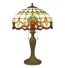 Настольная лампа Тиффани Velante 830-804-02 бронза E27 2*60Вт
