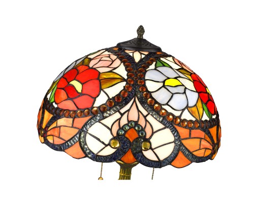 Настольная лампа Тиффани Velante 827-804-02 бронза E27 2*60Вт