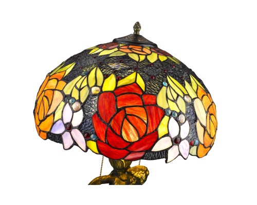 Настольная лампа Тиффани Velante 828-804-02 бронза E27 2*60Вт