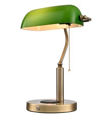 323-504-01 VELANTE Настольная лампа с беспроводной зарядкой+ USB E27, 60W