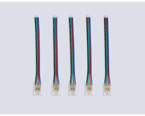 Соединитель гибкий односторонний для светодиодной ленты COB RGB 10 мм 12-24В (4 конт.) 5шт GS7411 AMBRELLA LIGHT AMBRELLA LIGHT