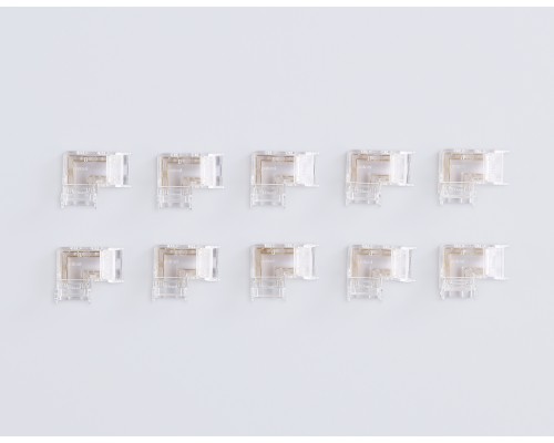 Соединитель угловой L для светодиодной ленты COB RGB 10 мм 12-24В (4 конт.) 10шт GS6891 AMBRELLA LIGHT AMBRELLA LIGHT