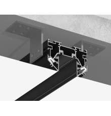 Шинопровод для монтажа в натяжной ПВХ потолок системы крепления Гарпун Magnetic Ultra slim 26 48В черный 3000*60*42 GV1076 AMBRELLA LIGHT