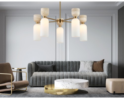Потолочный светильник с травертином G9*5 D600*280 LH53325 AMBRELLA LIGHT AMBRELLA LIGHT