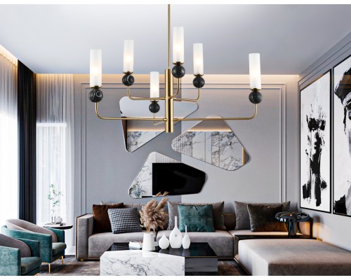 Потолочный светильник с мрамором E14*6 D1050*550 LH53263 AMBRELLA LIGHT AMBRELLA LIGHT