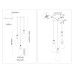 Подвесной светильник с травертином E14*3 D340*815 LH53302 AMBRELLA LIGHT AMBRELLA LIGHT