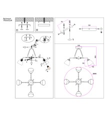 Потолочный светильник E27*4 D590 TR303291 AMBRELLA LIGHT