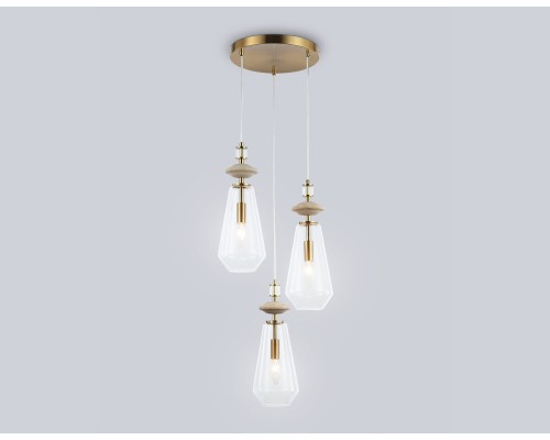 Подвесной светильник с травертином E14*3 D340*815 LH53302 AMBRELLA LIGHT AMBRELLA LIGHT