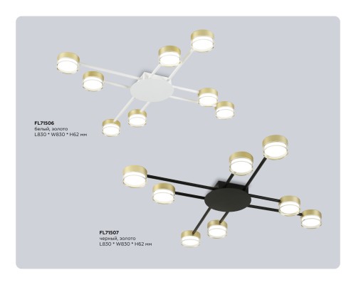 Потолочный светильник GX53*8 830*830*62 FL71506 AMBRELLA LIGHT AMBRELLA LIGHT