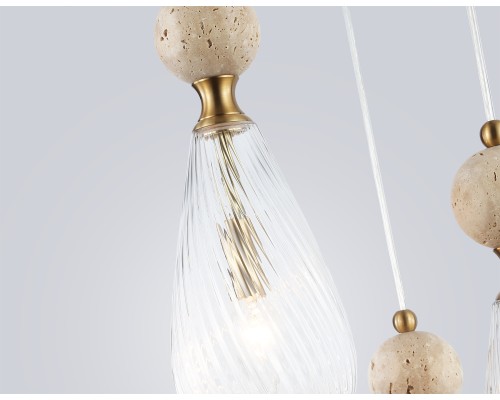 Подвесной светильник с травертином E14*3 D335*790 LH53284 AMBRELLA LIGHT AMBRELLA LIGHT