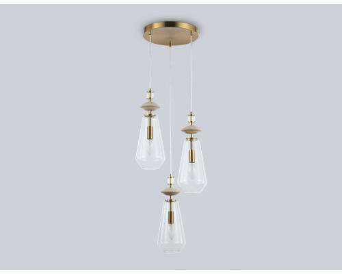 Подвесной светильник с травертином E14*3 D340*815 LH53302 AMBRELLA LIGHT AMBRELLA LIGHT