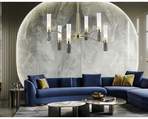 Потолочный светильник с мрамором G9*6 D600*350 LH53353 AMBRELLA LIGHT AMBRELLA LIGHT