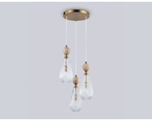 Подвесной светильник с травертином E14*3 D335*790 LH53284 AMBRELLA LIGHT AMBRELLA LIGHT